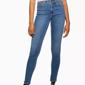 Topshop Leigh Jeans Dark Blue Wash